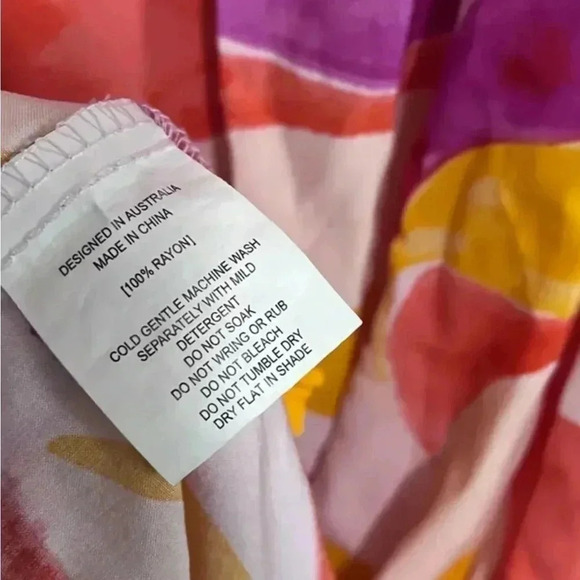 Abel the Label Anthropologie Swish Flutter sleeve Hi & Lo  Maxi Dress Size Small - Picture 15 of 16